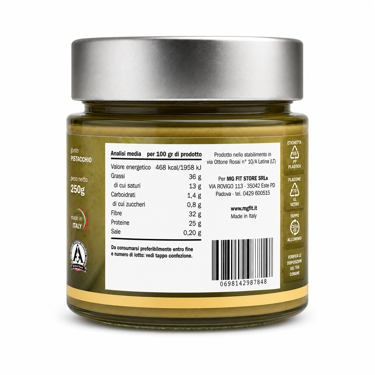 HYDRO CREAM KETO – Crema Proteica al Pistacchio