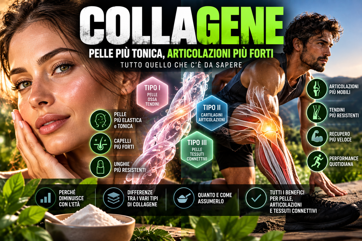 COLLAGENE: IL SEGRETO DELLA LONGEVITÀ? TIPI 1, 2 E 3, DIFFERENZE, DOSAGGIO E BENEFICI