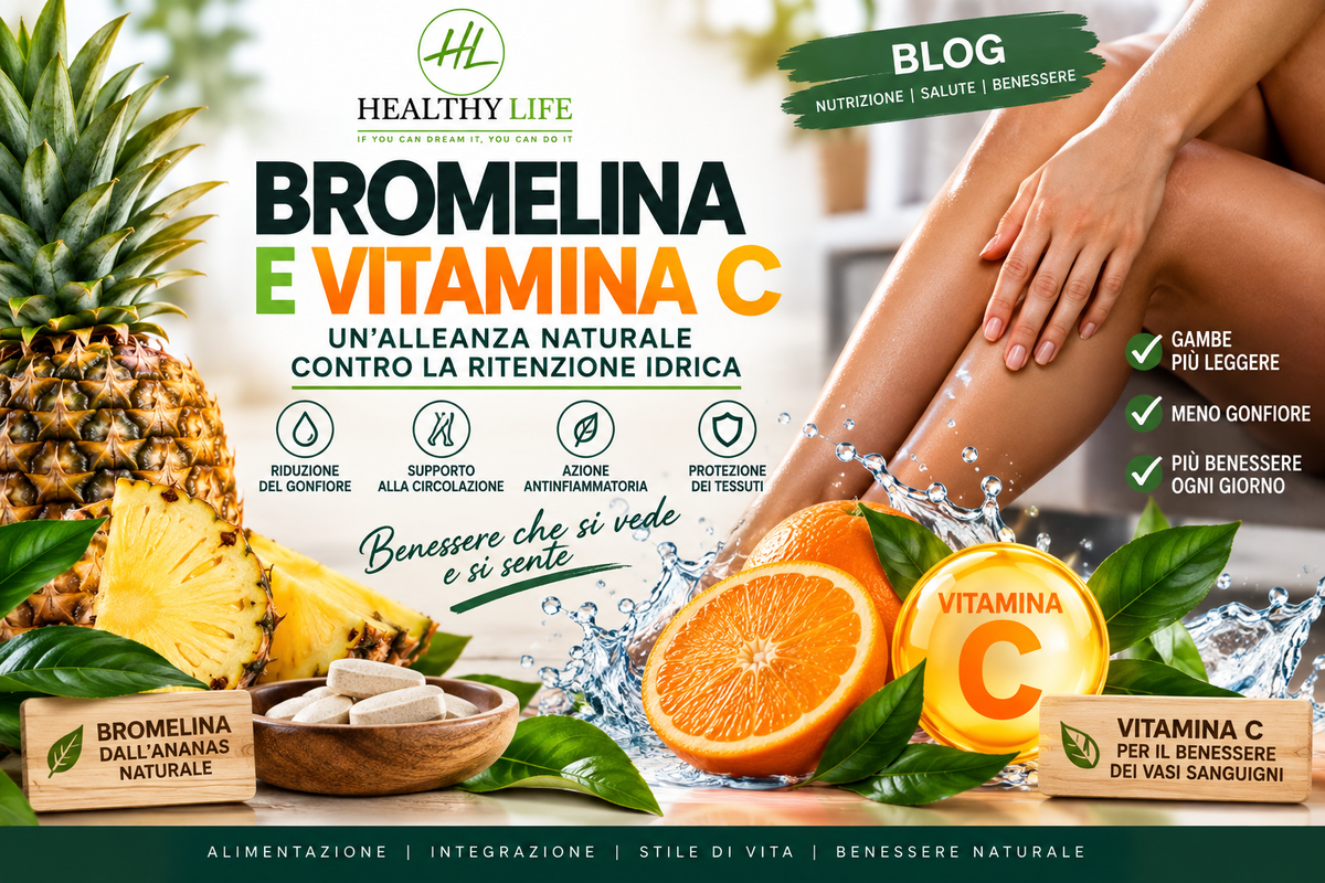 BROMELINA E VITAMINA C: PERCHÉ ABBINARLE? IL RUOLO NEL BENESSERE DEI VASI E NELLA GESTIONE DELL’EDEMA