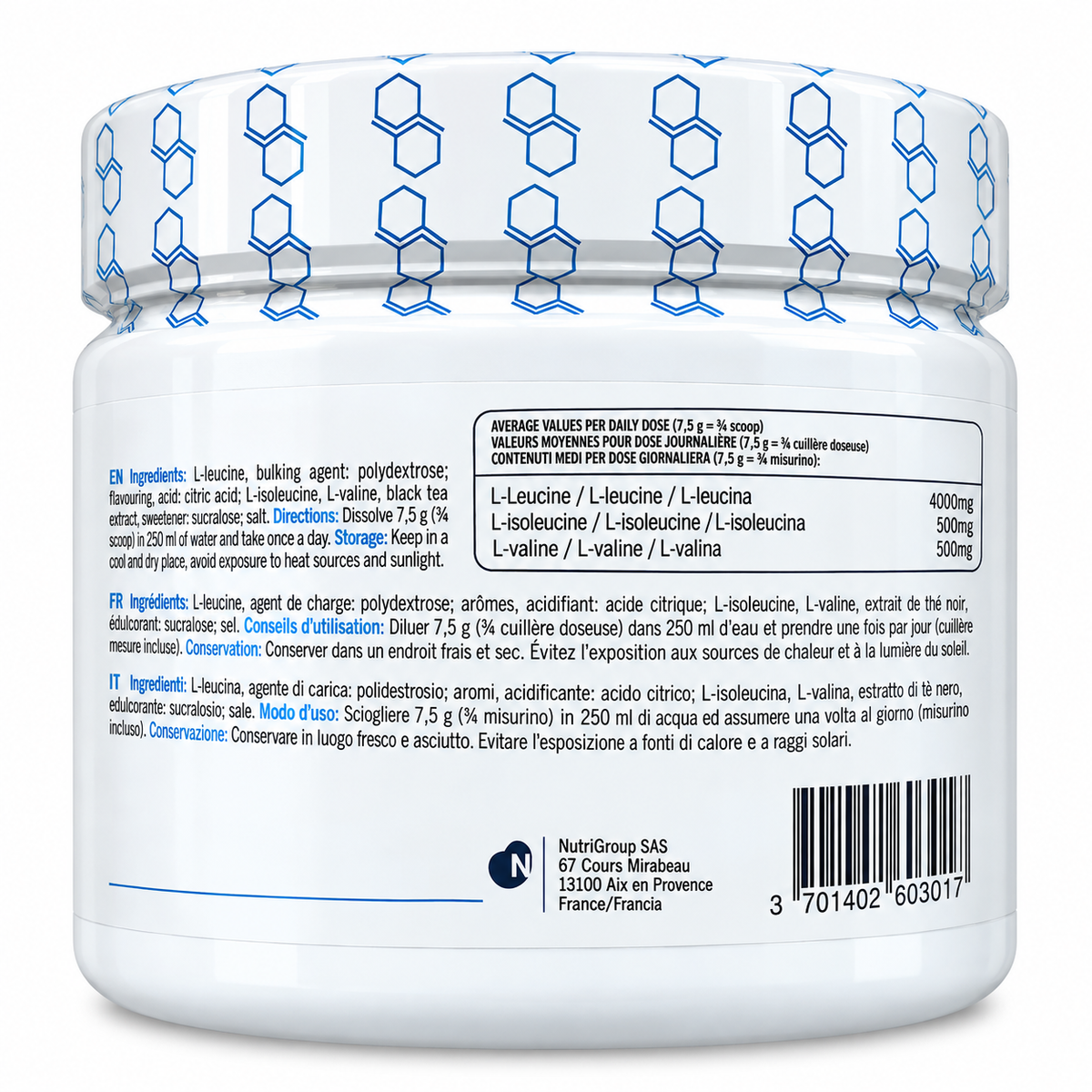 BCAA 8:1:1 PHARMA PURE – PEACH ICED TEA 300 G