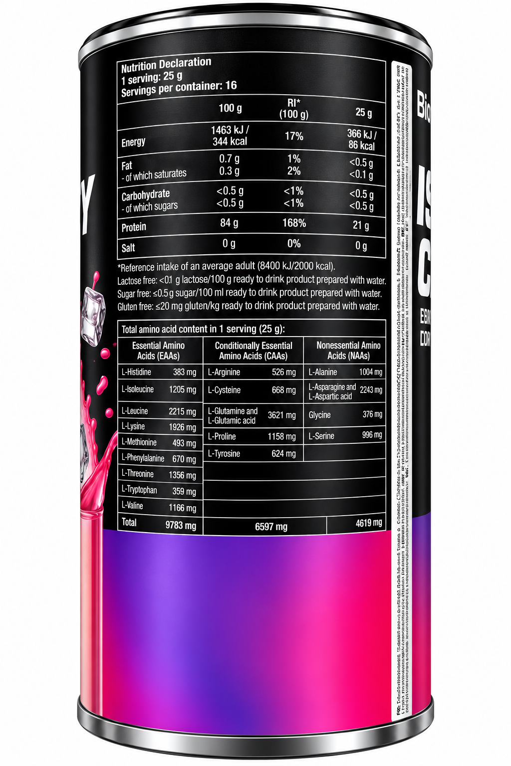 BIOTECHUSA ISO WHEY CLEAR – RASPBERRY & BLACKBERRY – 400 G