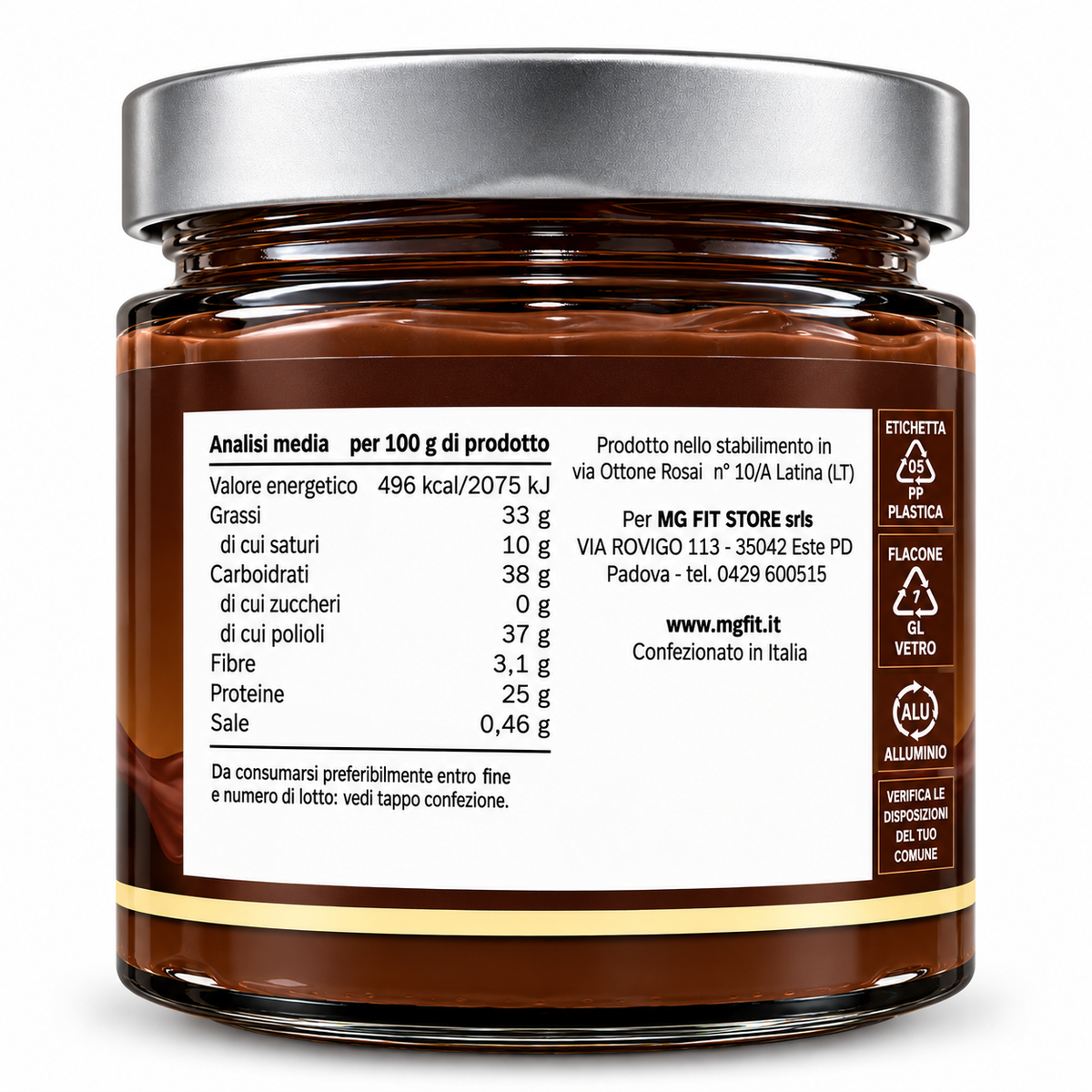 HYDRO CREAM BIO-EXTREME – CREMA PROTEICA NOCCIOLATO CRUNCHY 380 G