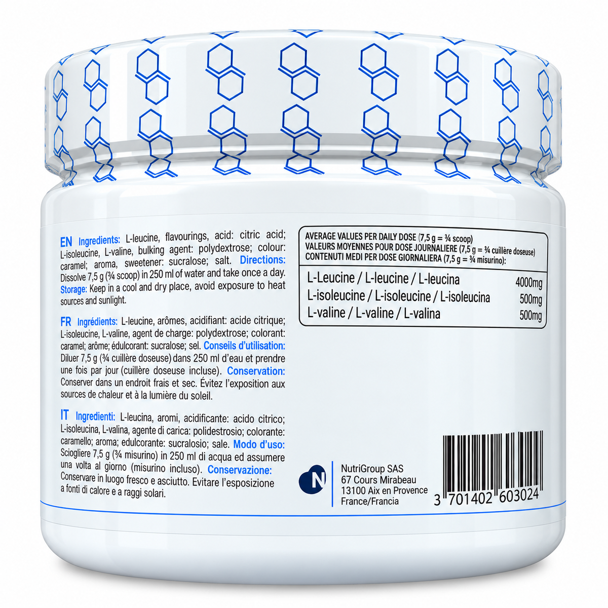 BCAA 8:1:1 PHARMA PURE – LEMON ICED TEA 300 G