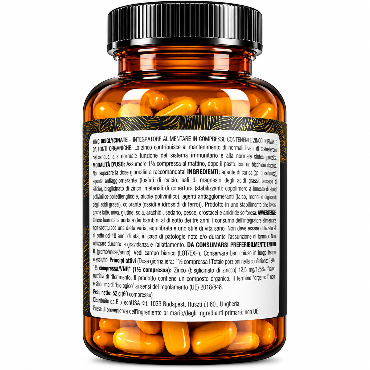 ZINCO BISGLICINATO BIOTECHUSA – 60 COMPRESSE