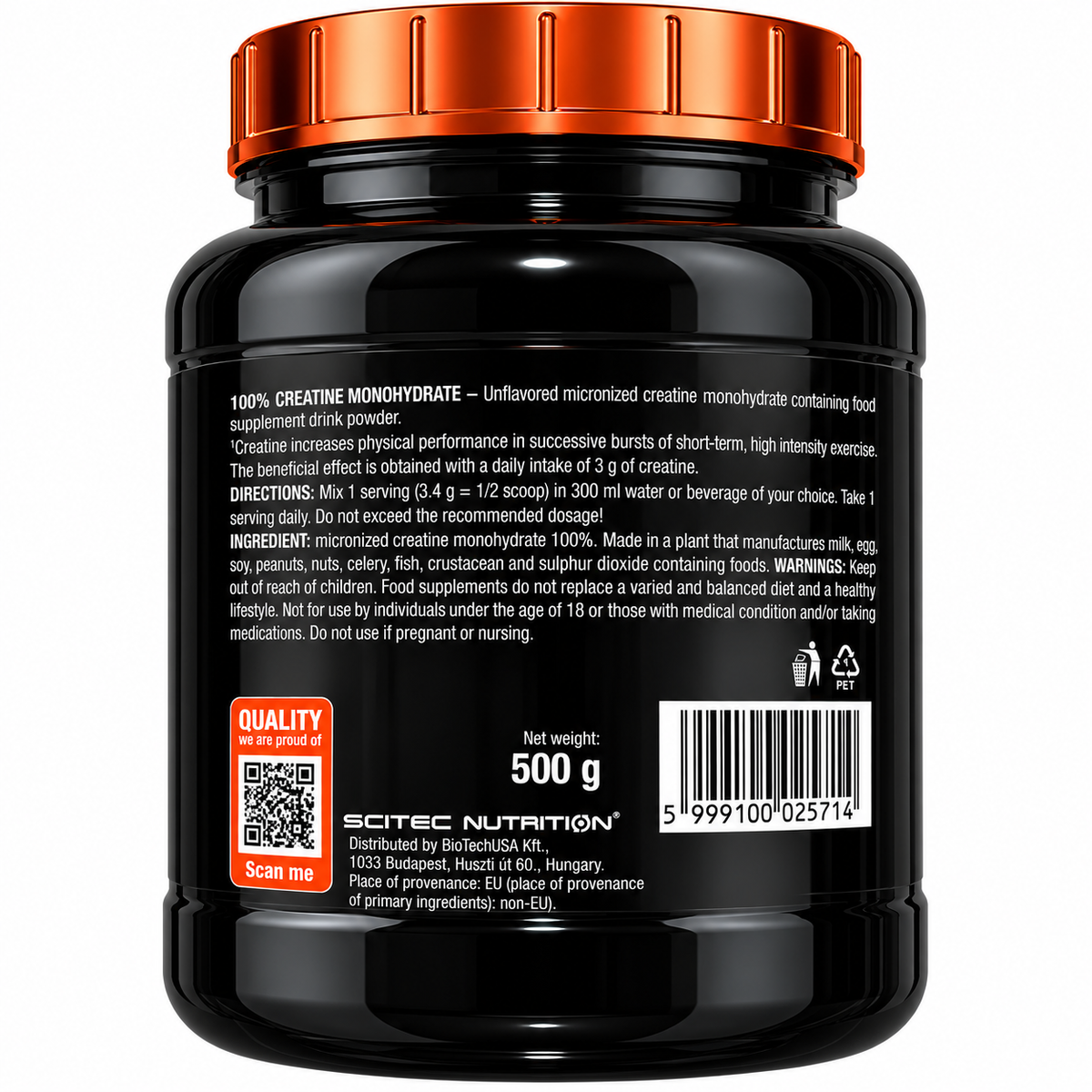 100% CREATINE MONOHYDRATE – 500 G SCITEC NUTRITION