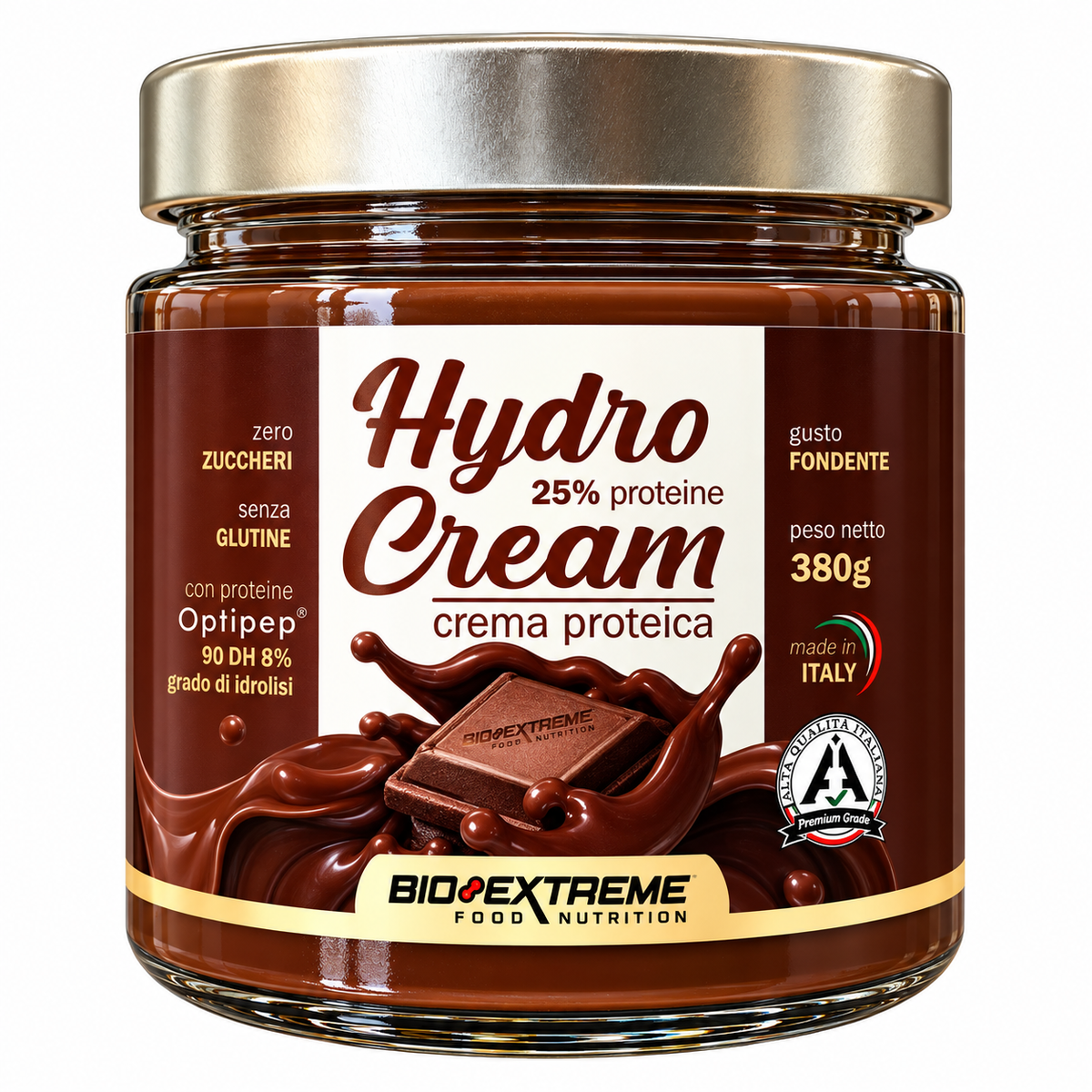 HYDRO CREAM BIO-EXTREME – CREMA PROTEICA AL CIOCCOLATO FONDENTE – 380 G