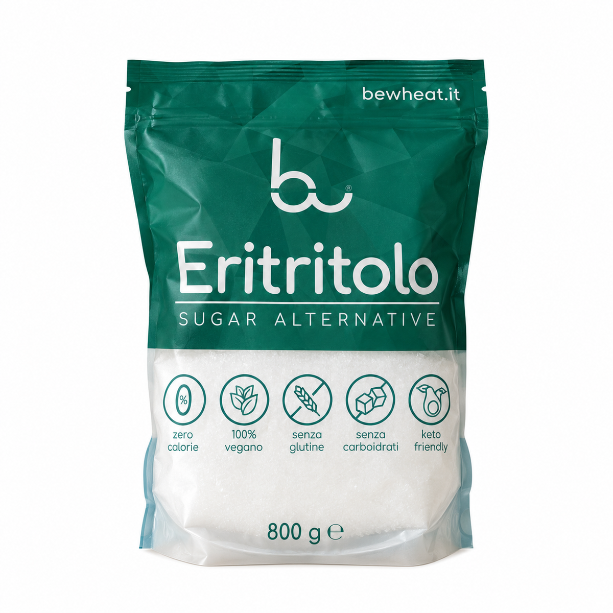 ERITRITOLO 100% BEWHEAT 800 G – DOLCIFICANTE DI ORIGINE NATURALE