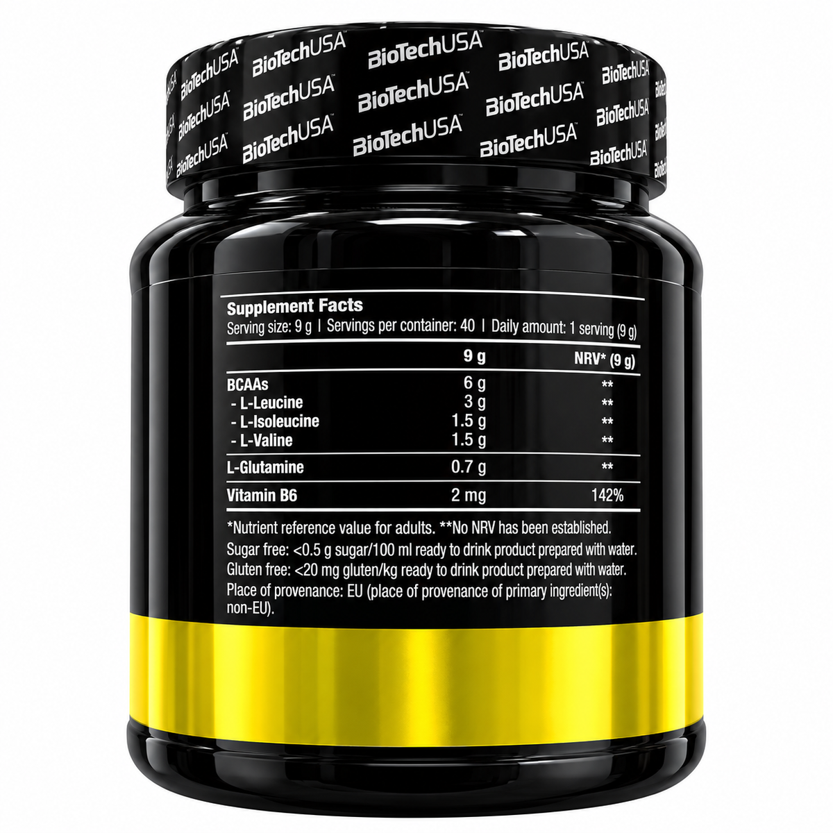 BIOTECHUSA BCAA ZERO ORANGE 360 G – BCAA IN POLVERE CON GLUTAMMINA E VITAMINA B6