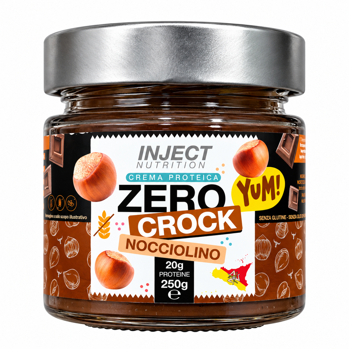 CREMA PROTEICA ZERO CROCK NOCCIOLINO – 250 G INJECT NUTRITION