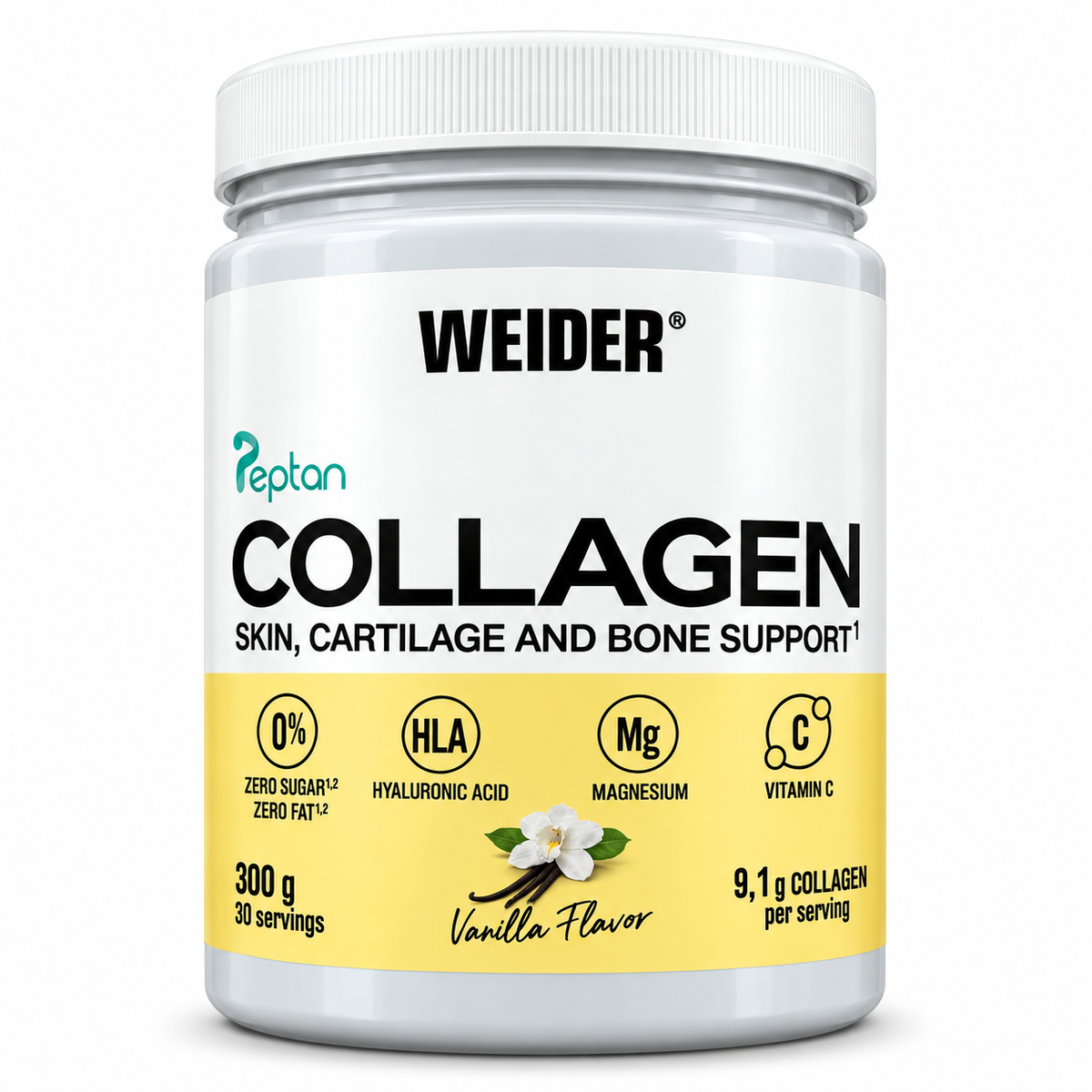 WEIDER COLLAGEN PEPTAN – COLLAGENE IN POLVERE GUSTO VANIGLIA 300 G