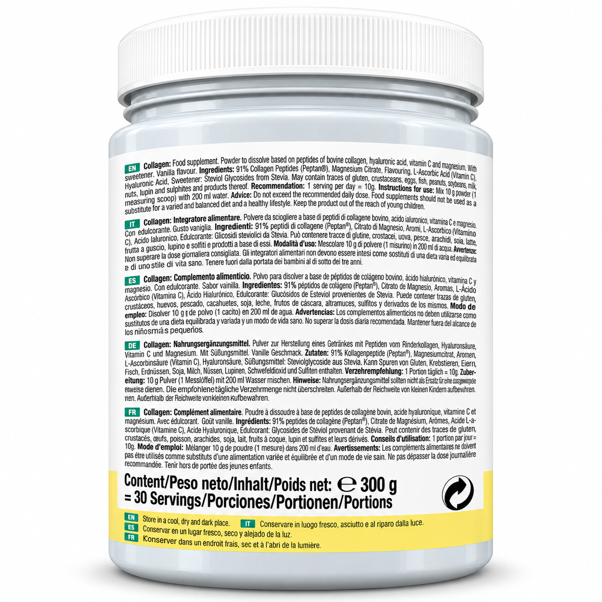 WEIDER COLLAGEN PEPTAN – COLLAGENE IN POLVERE GUSTO VANIGLIA 300 G