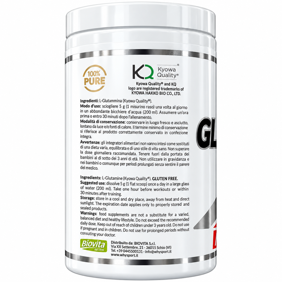 WHY SPORT GLUTAMMINA PURE KYOWA QUALITY®