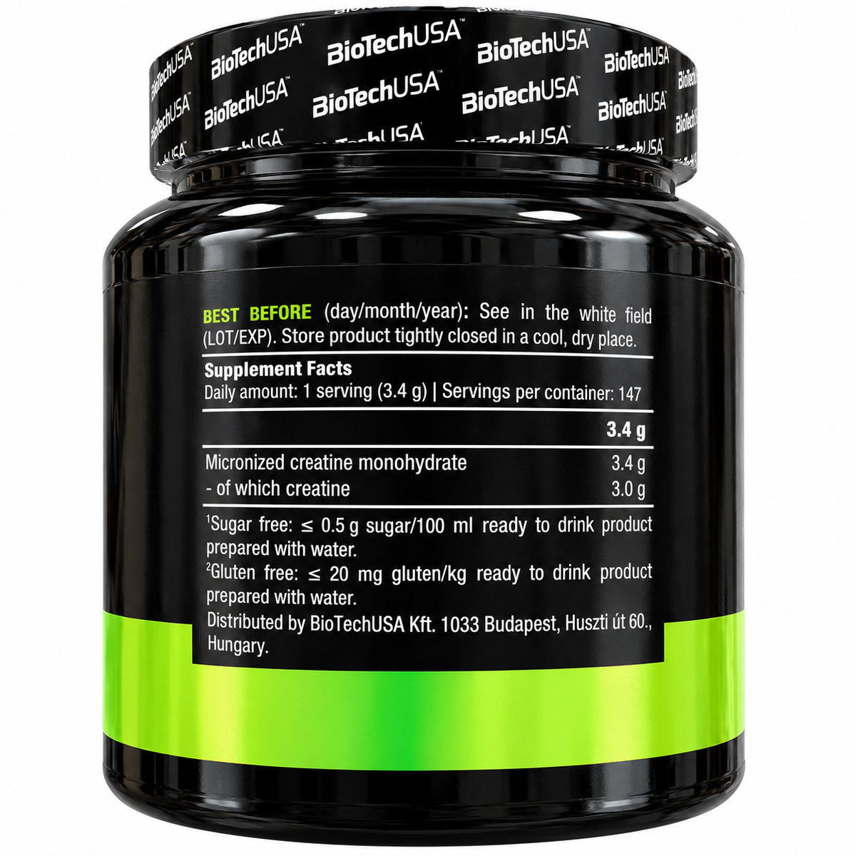 BIOTECHUSA 100% CREATINE MONOHYDRATE 500 G – CREATINA MONOIDRATO MICRONIZZATA