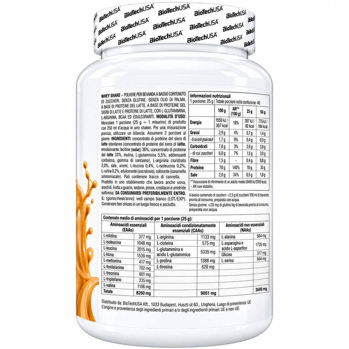 WHEY SHAKE 1000 G  BIOTECHUSA