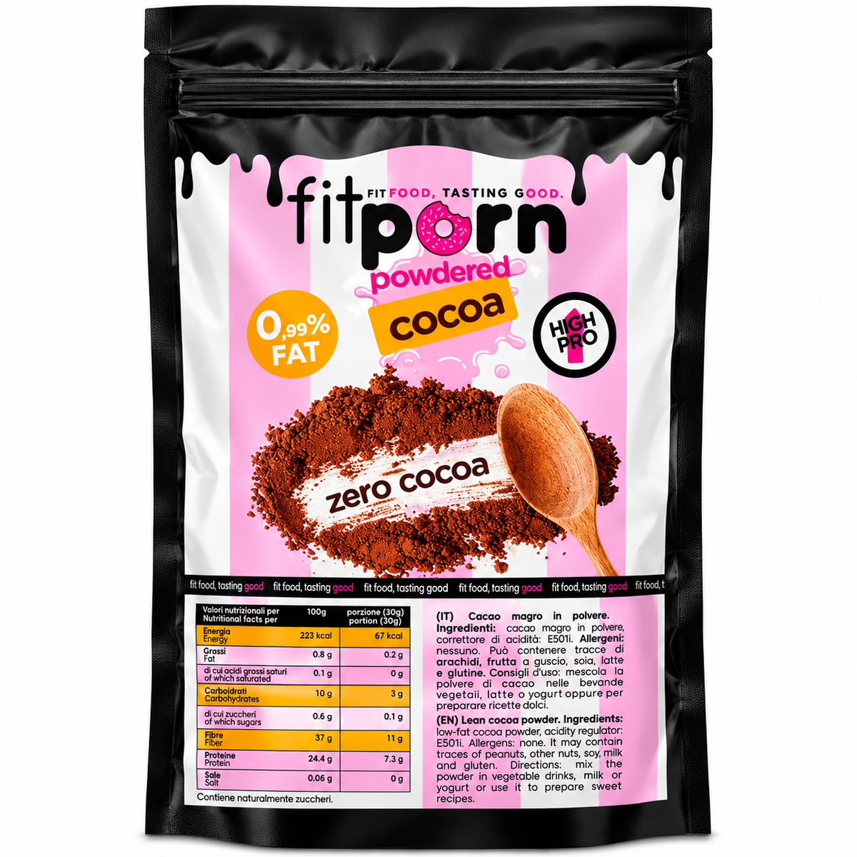 CACAO ZERO ZUCCHERI LOW FAT IN POLVERE – 150 G