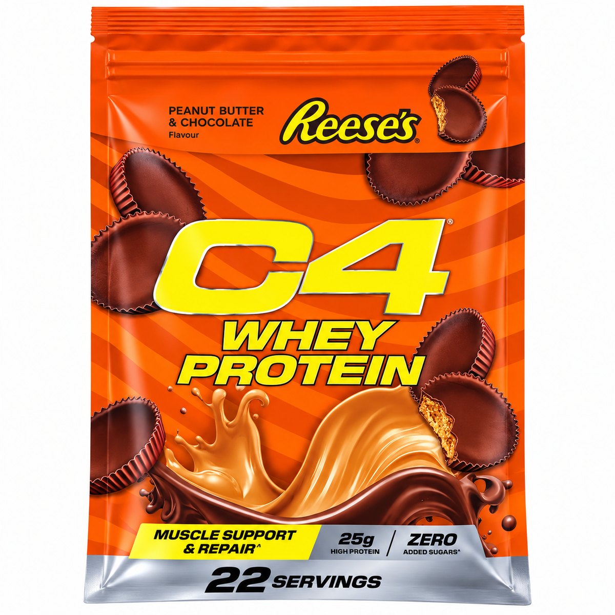 C4 WHEY PROTEIN REESE’S PEANUT BUTTER & CHOCOLATE 814 G – 25 G DI PROTEINE