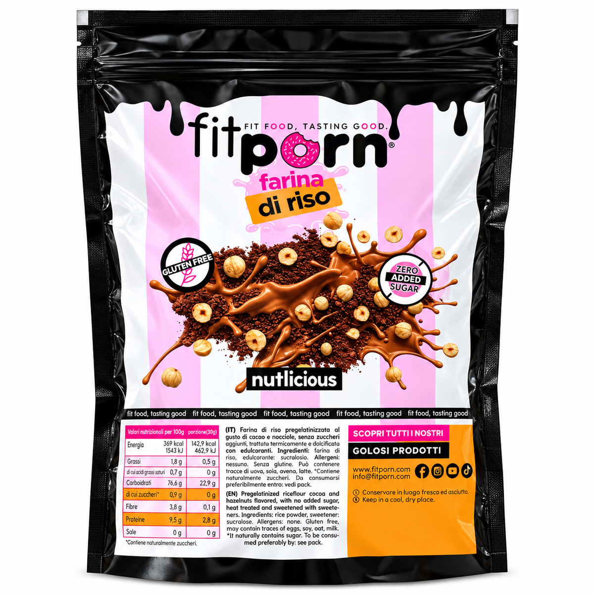 FARINA DI RISO FITPORN – 750 G GUSTO NUTLICIOUS