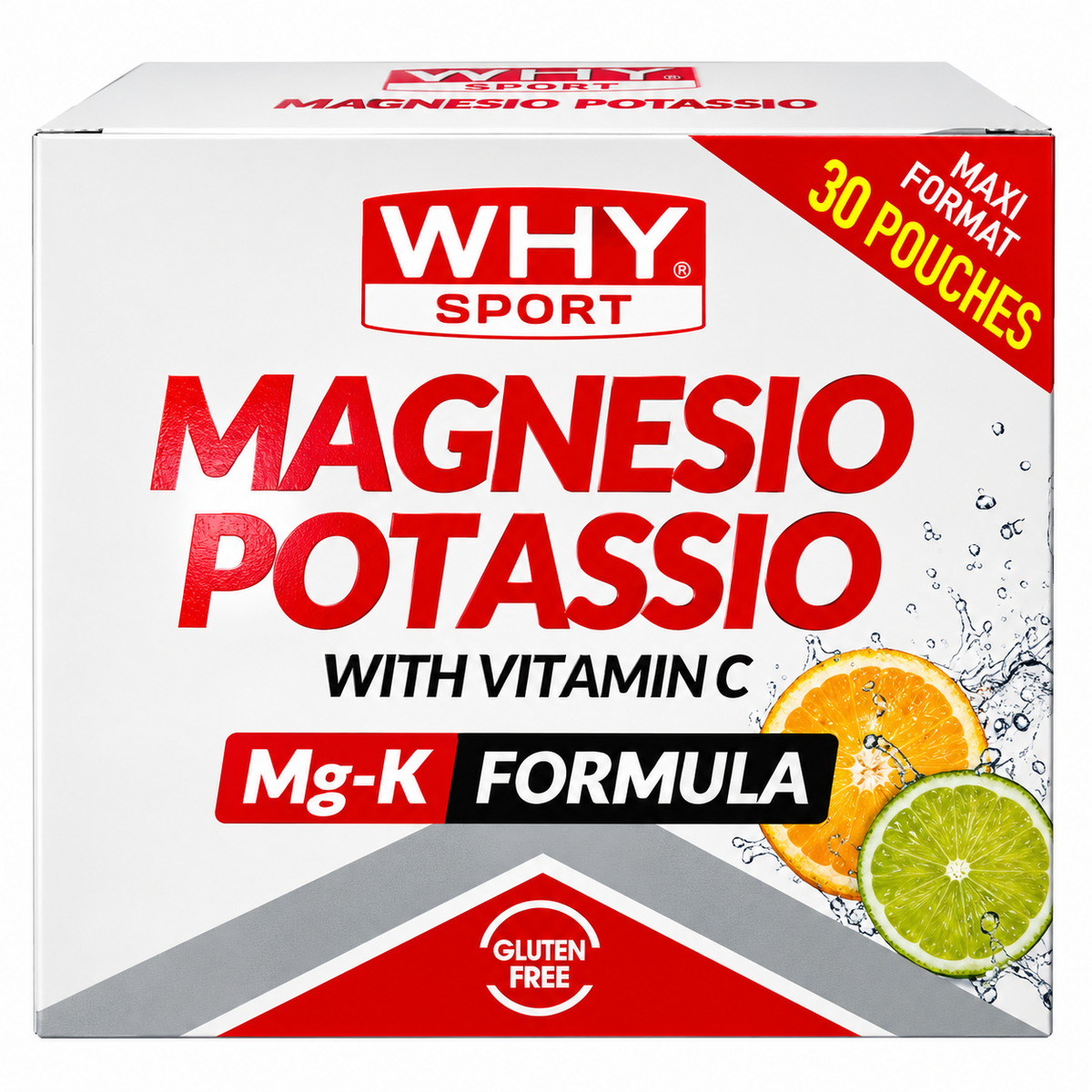 MAGNESIO POTASSIO WHY SPORT CON VITAMINA C – 30 BUSTINE – MG-K FORMULA