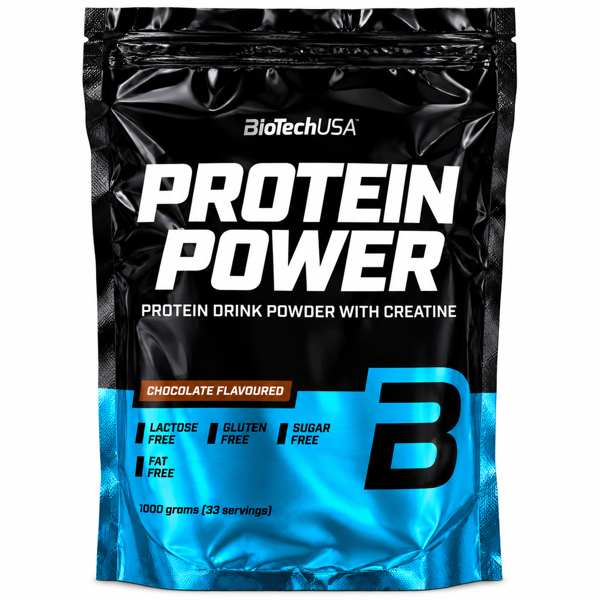 BIOTECHUSA PROTEIN POWER 1000 G GUSTO CIOCCOLATO– PROTEINE IN POLVERE CON CREATINA