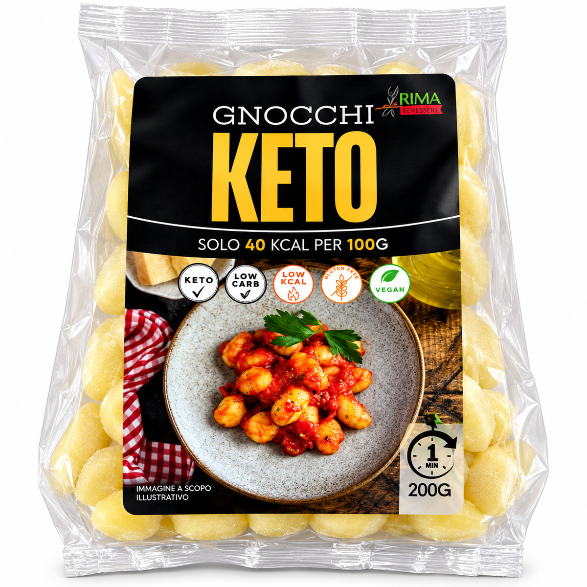 GNOCCHI KETO RIMA BENESSERE 200 G – GNOCCHI LOW CARB A BASSO CONTENUTO CALORICO