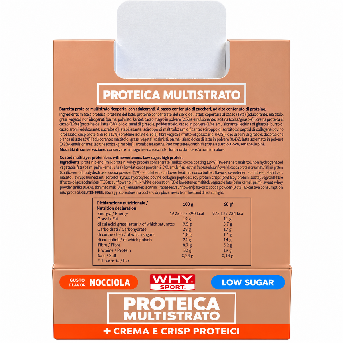 WHY SPORT PROTEICA MULTISTRATO NOCCIOLA 60 G