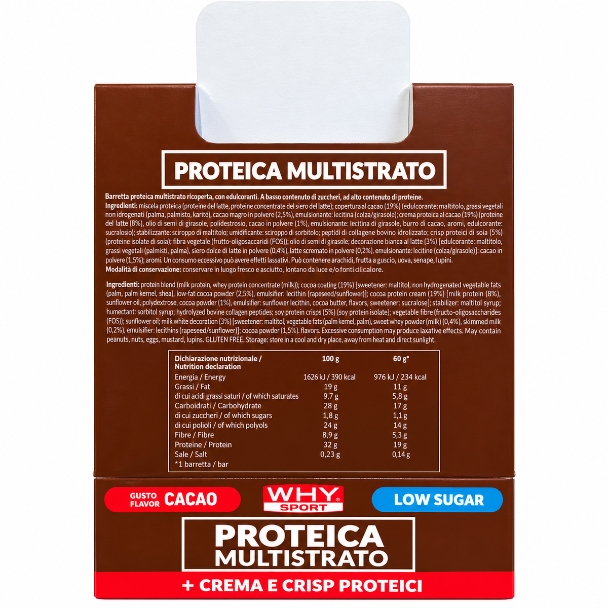 WHY SPORT PROTEICA MULTISTRATO GUSTO CACAO 60 G