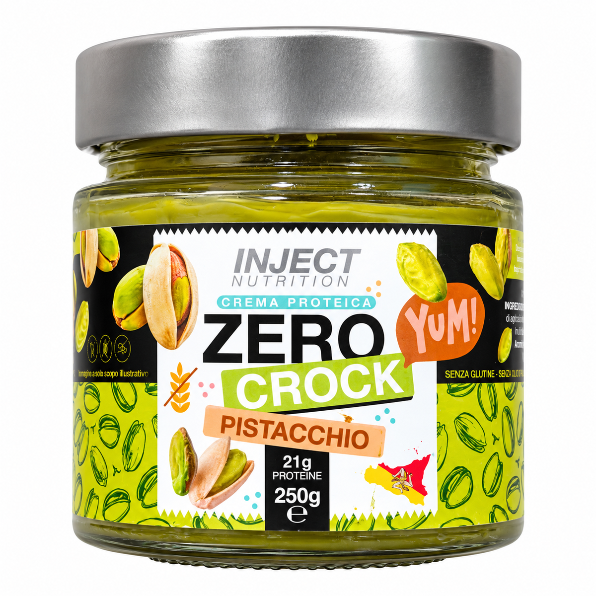 CREMA PROTEICA ZERO CROCK PISTACCHIO – 250 G INJECT NUTRITION