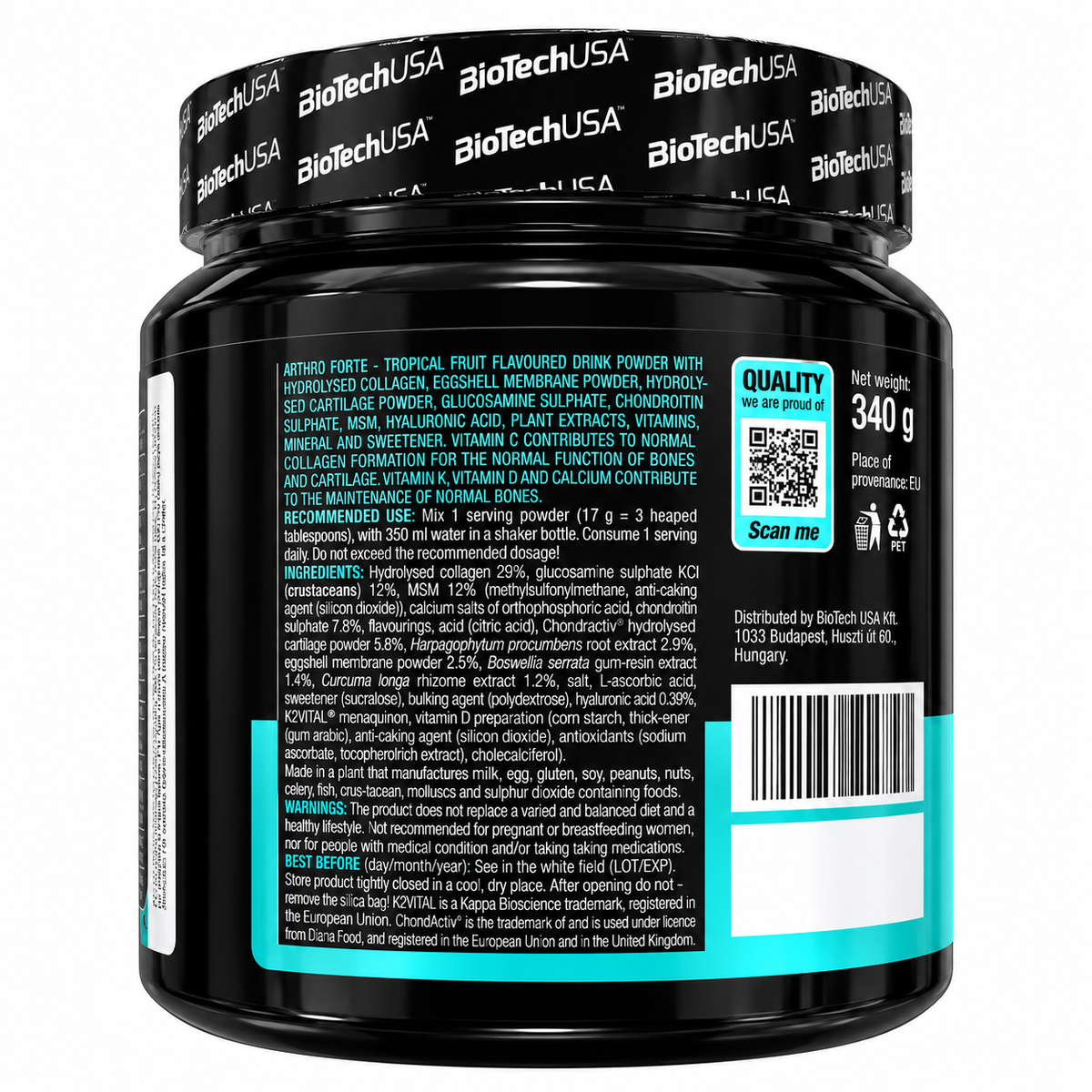 BIOTECHUSA ARTHRO FORTE – 340 G – TROPICAL FRUIT
