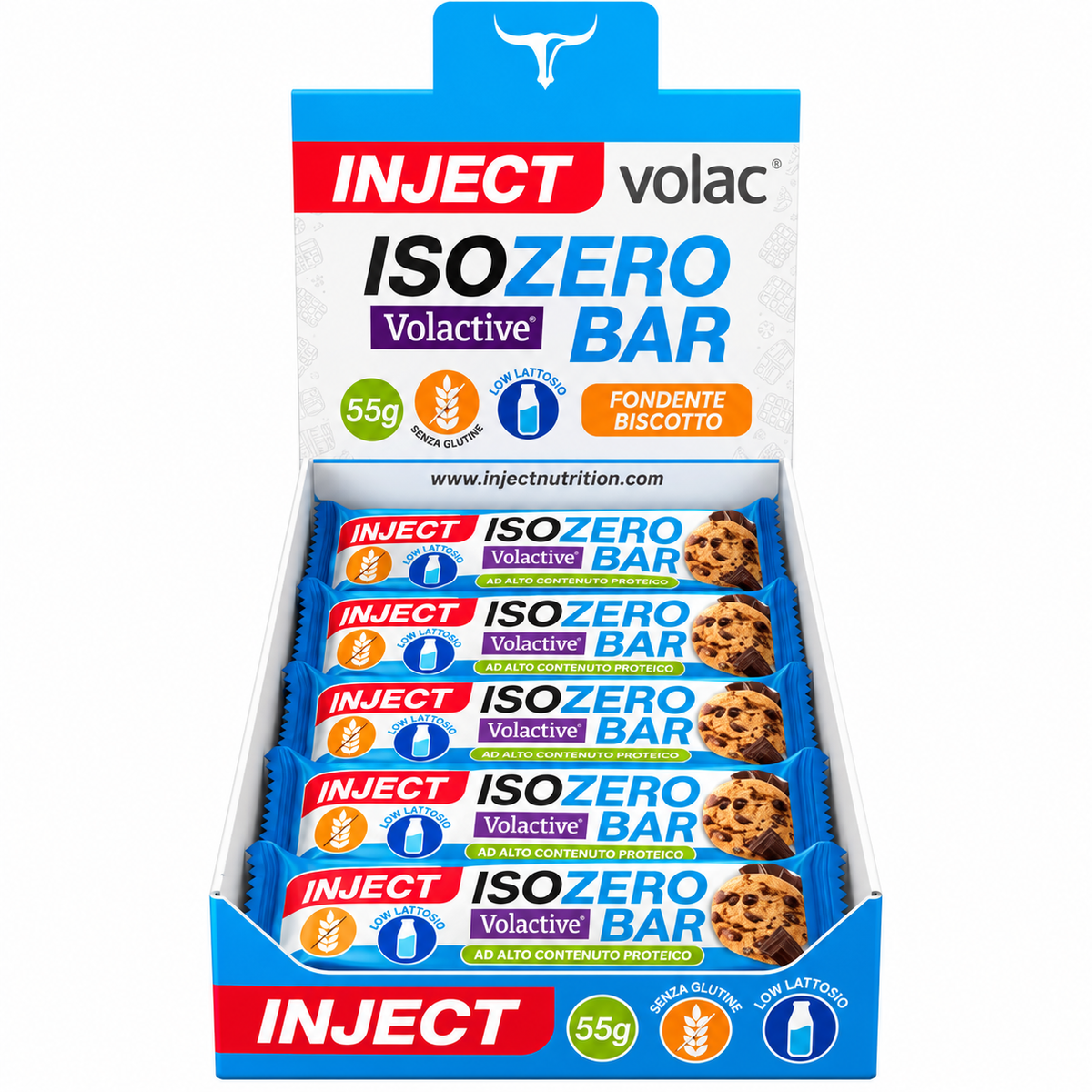 ISOZERO BAR FONDENTE BISCOTTO – 55 G INJECT NUTRITION