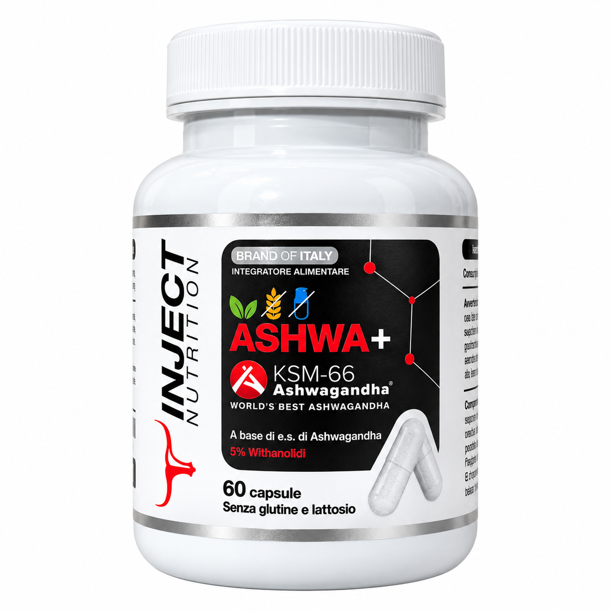 ASHWA+ KSM-66 ASHWAGANDHA – 60 CAPSULE INJECT NUTRITION