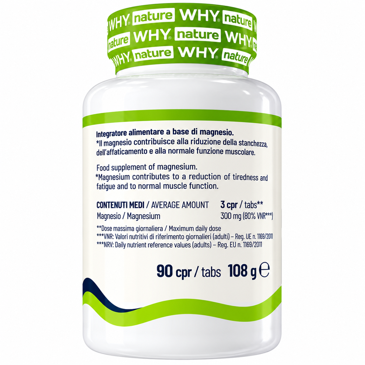 MAGNESIO BISGLICINATO WHY NATURE 90 COMPRESSE – 300 MG DI MAGNESIO