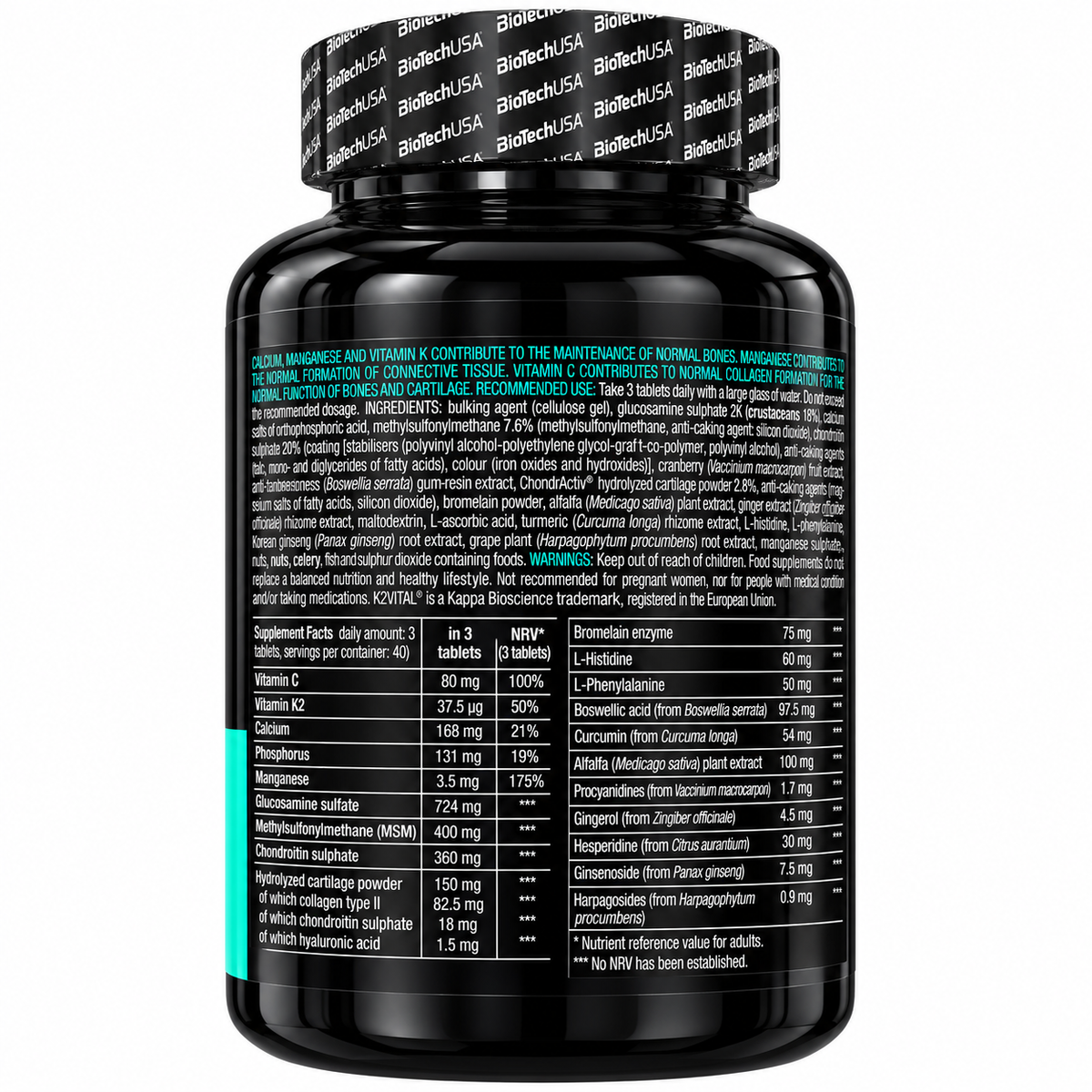 ARTHRO FORTE 120 COMPRESSE – BIOTECHUSA | GLUCOSAMINA, CONDROITINA, MSM E COLLAGENE