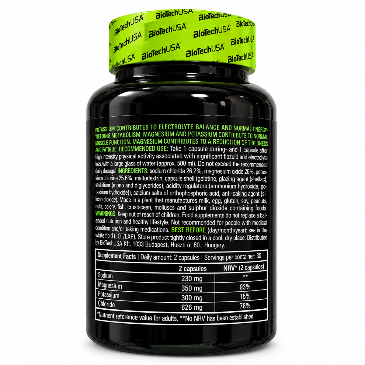 BIOTECHUSA MULTI SALT 60 CAPSULE – INTEGRATORE DI ELETTROLITI CON SODIO, MAGNESIO E POTASSIO