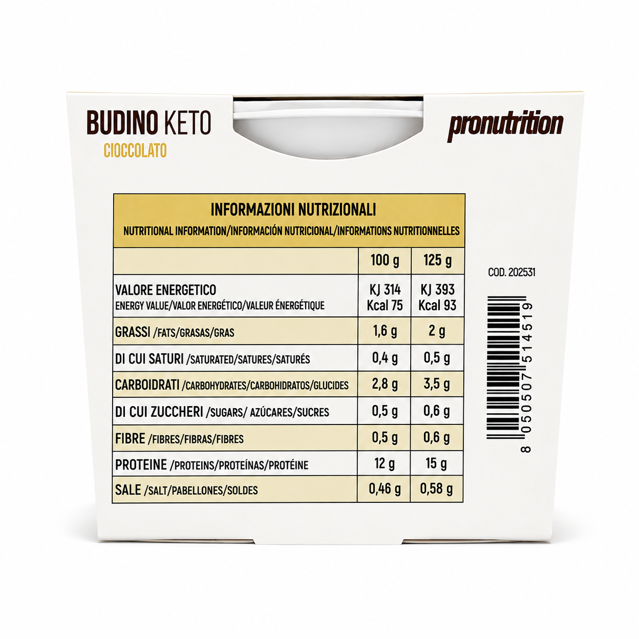 BUDINO KETO Pronutrition 125 G