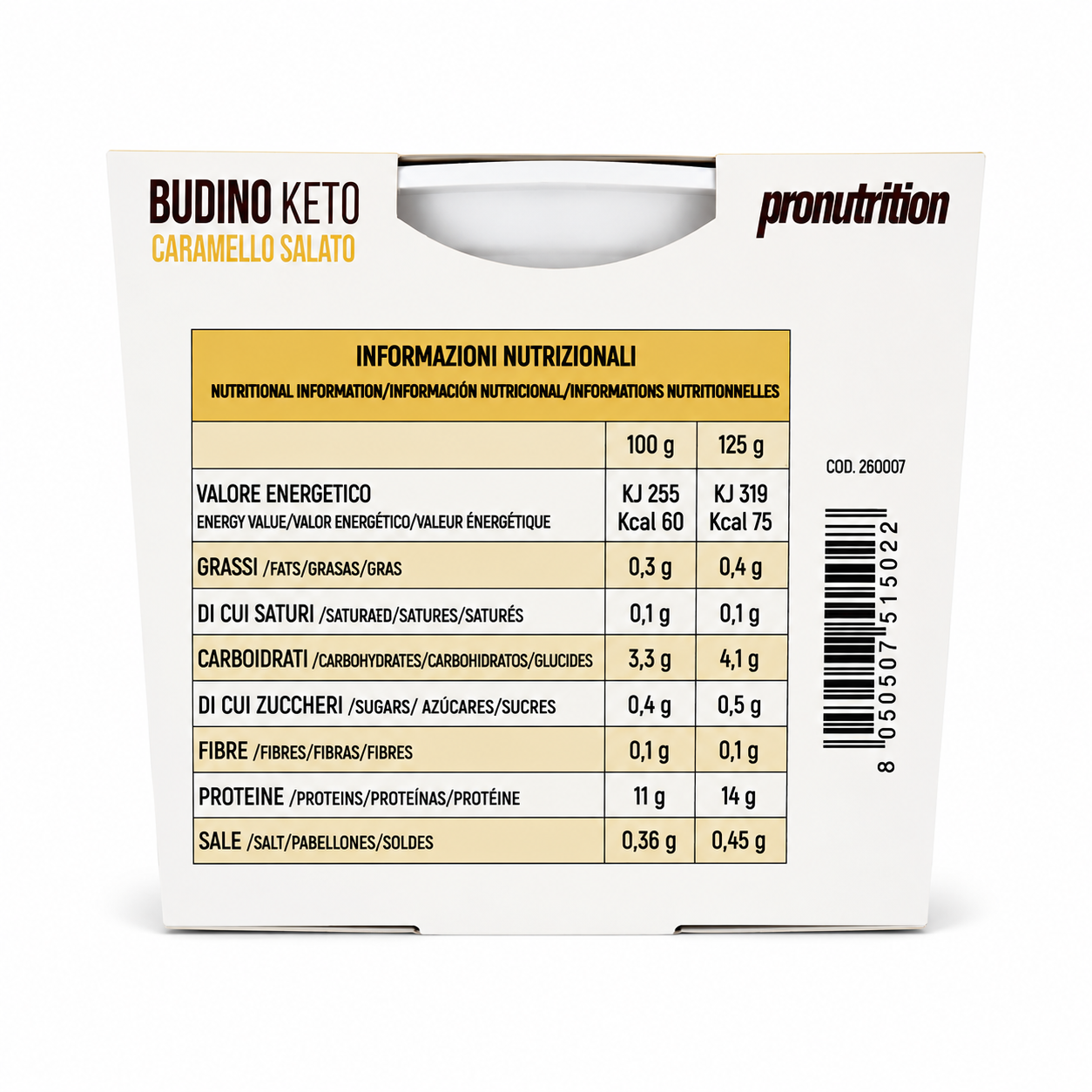 BUDINO KETO Pronutrition 125 G