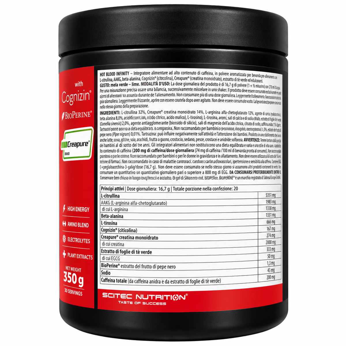 SCITEC NUTRITION HOT BLOOD INFINITY  350 g