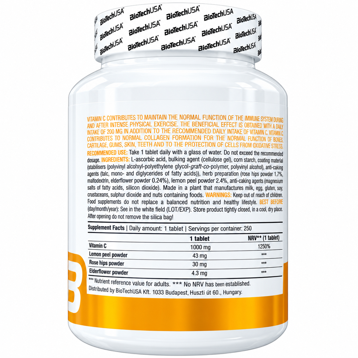 VITAMIN C 1000 – 250 COMPRESSE BIOTECHUSA