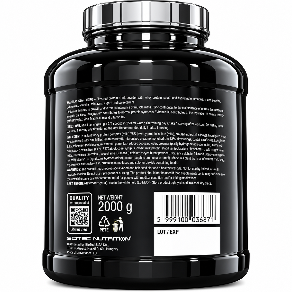 SCITEC NUTRITION ANABOLIC ISO + HYDRO 2000 G