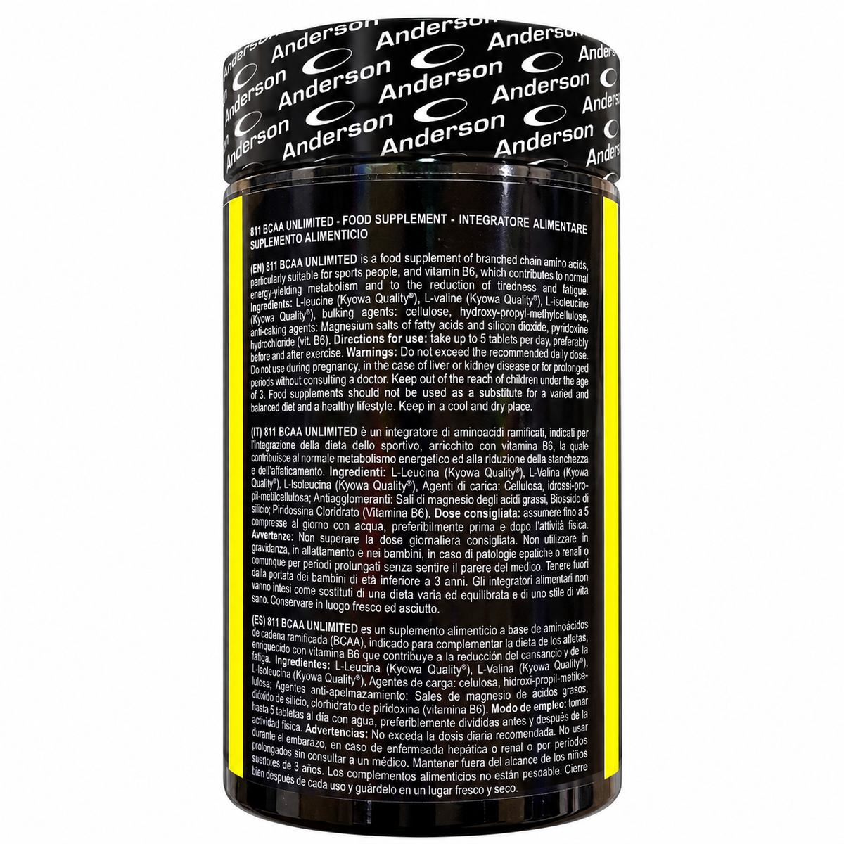 BCAA 8:1:1 UNLIMITED + VITAMINA B6 – 200 COMPRESSE ANDERSON