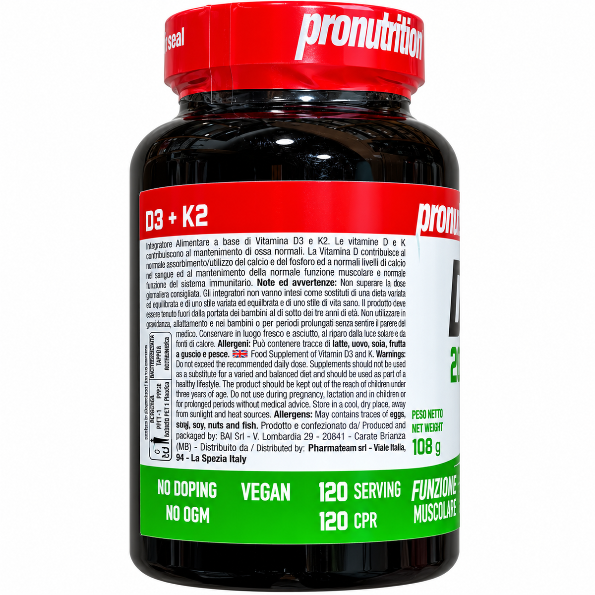 VITAMINA D3 + K2 2000 UI + 200 µG – 120 COMPRESSE PRONUTRITION