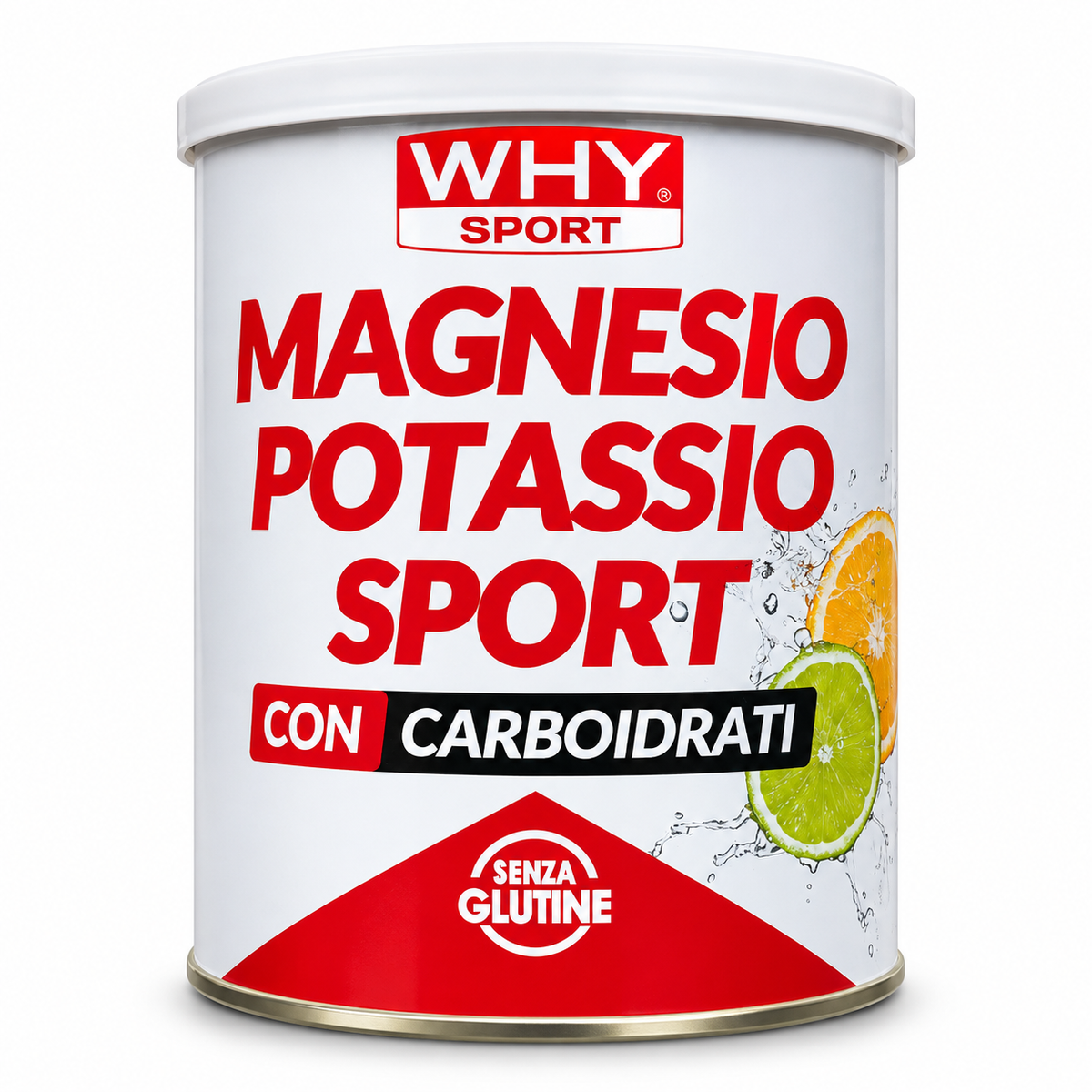WHY SPORT MAGNESIO POTASSIO SPORT CON CARBOIDRATI 300 G – INTEGRATORE DI SALI MINERALI GUSTO AGRUMI