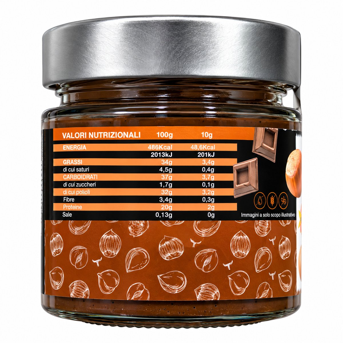 CREMA PROTEICA ZERO CROCK NOCCIOLINO – 250 G INJECT NUTRITION