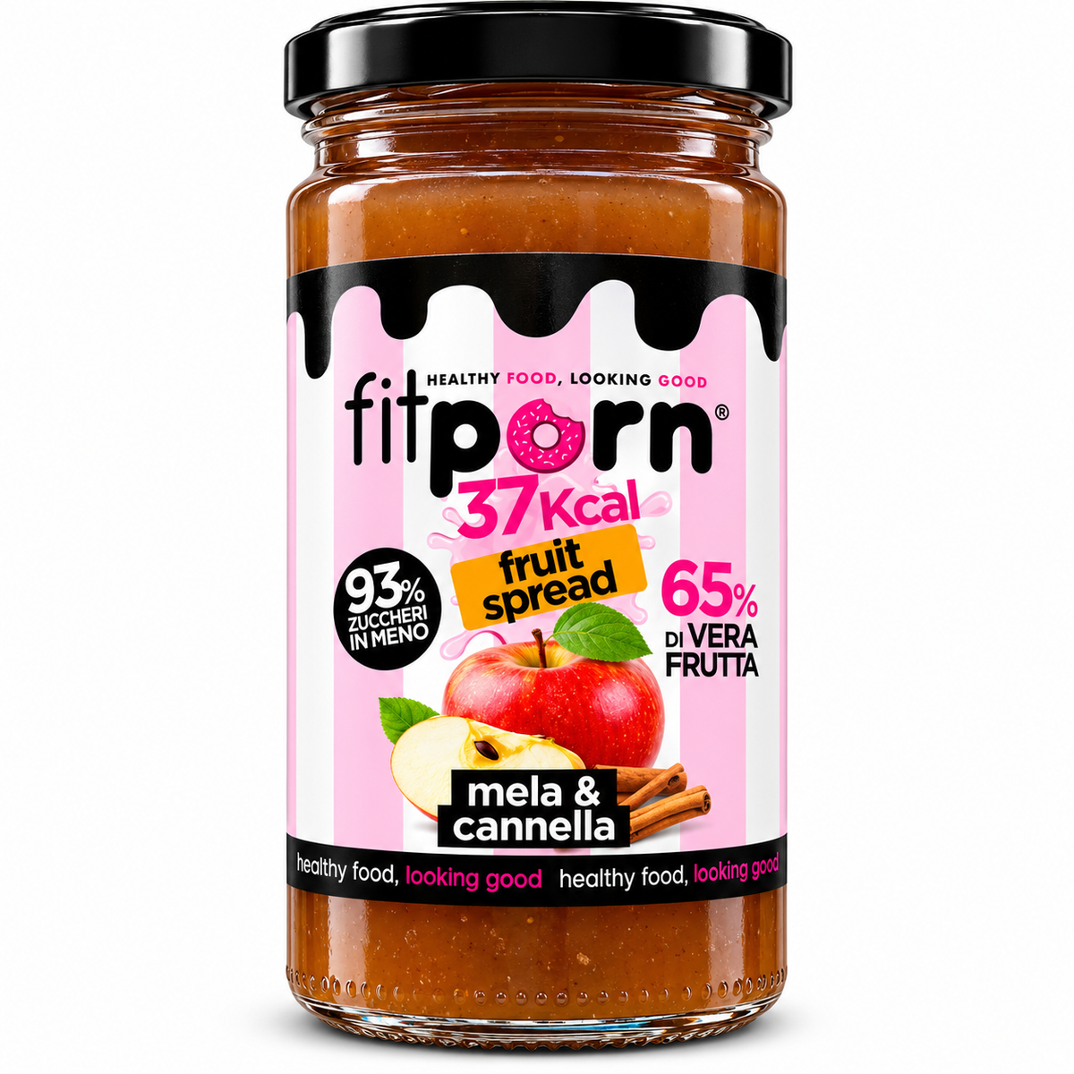 FITPORN – CONFETTURA DI FRUTTA CON EDULCORANTI GUSTO MELA E CANNELLA