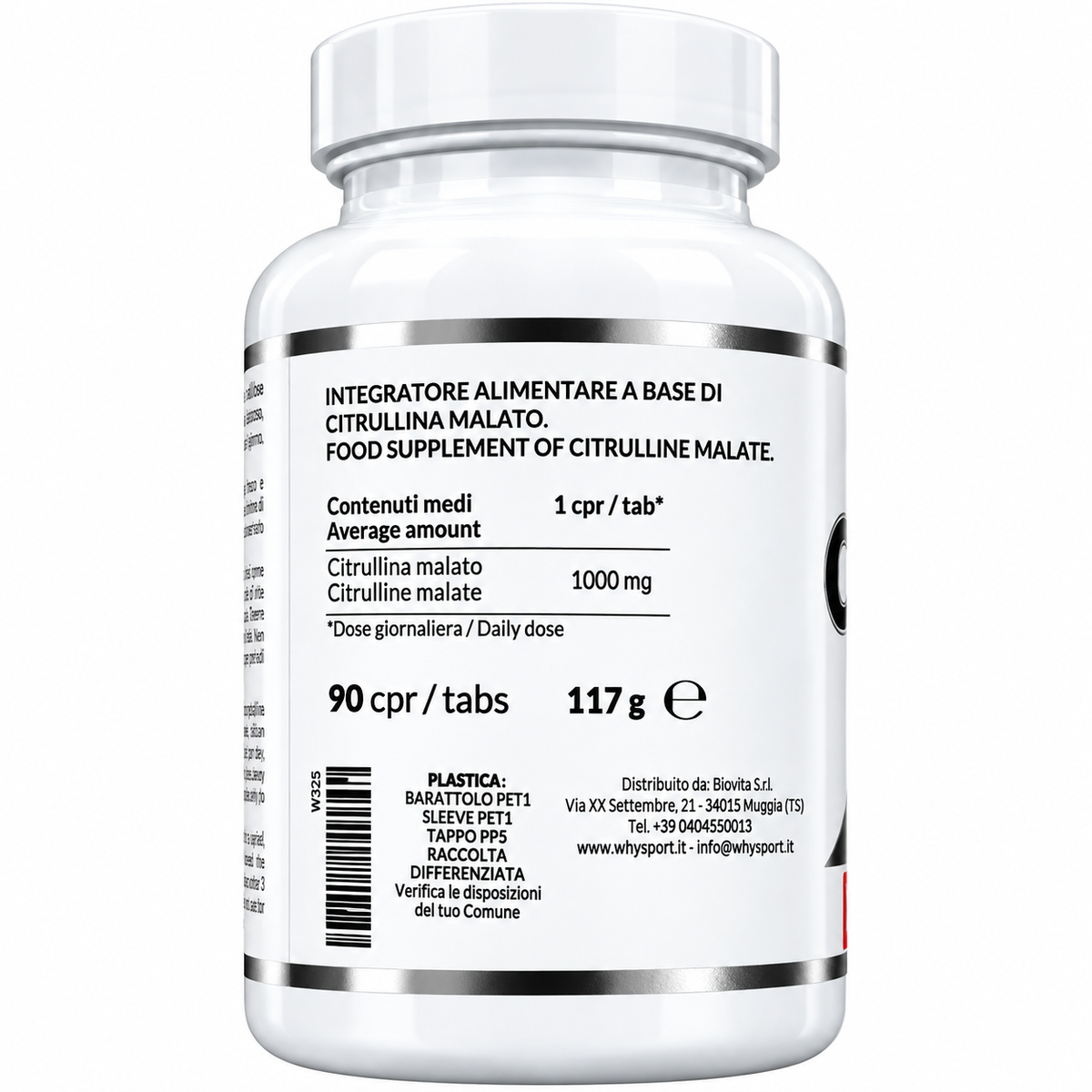 WHY SPORT CITRULLINA 1000 – CITRULLINA MALATO – 90 COMPRESSE