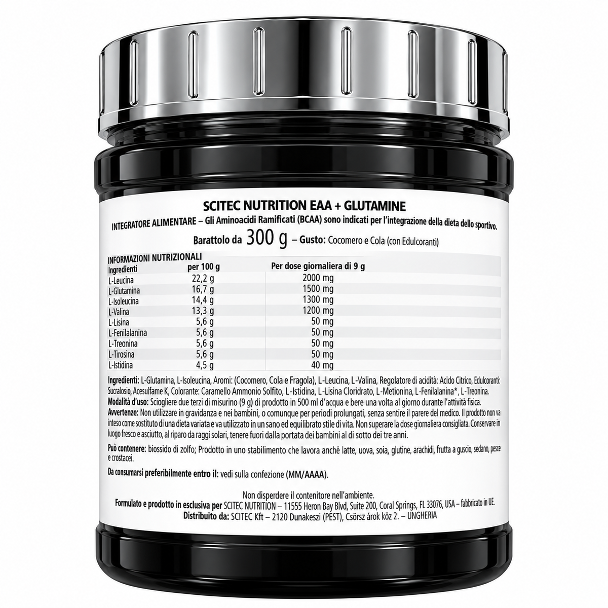 EAA + GLUTAMINE 300 G – MELON COLA SCITEC NUTRITION