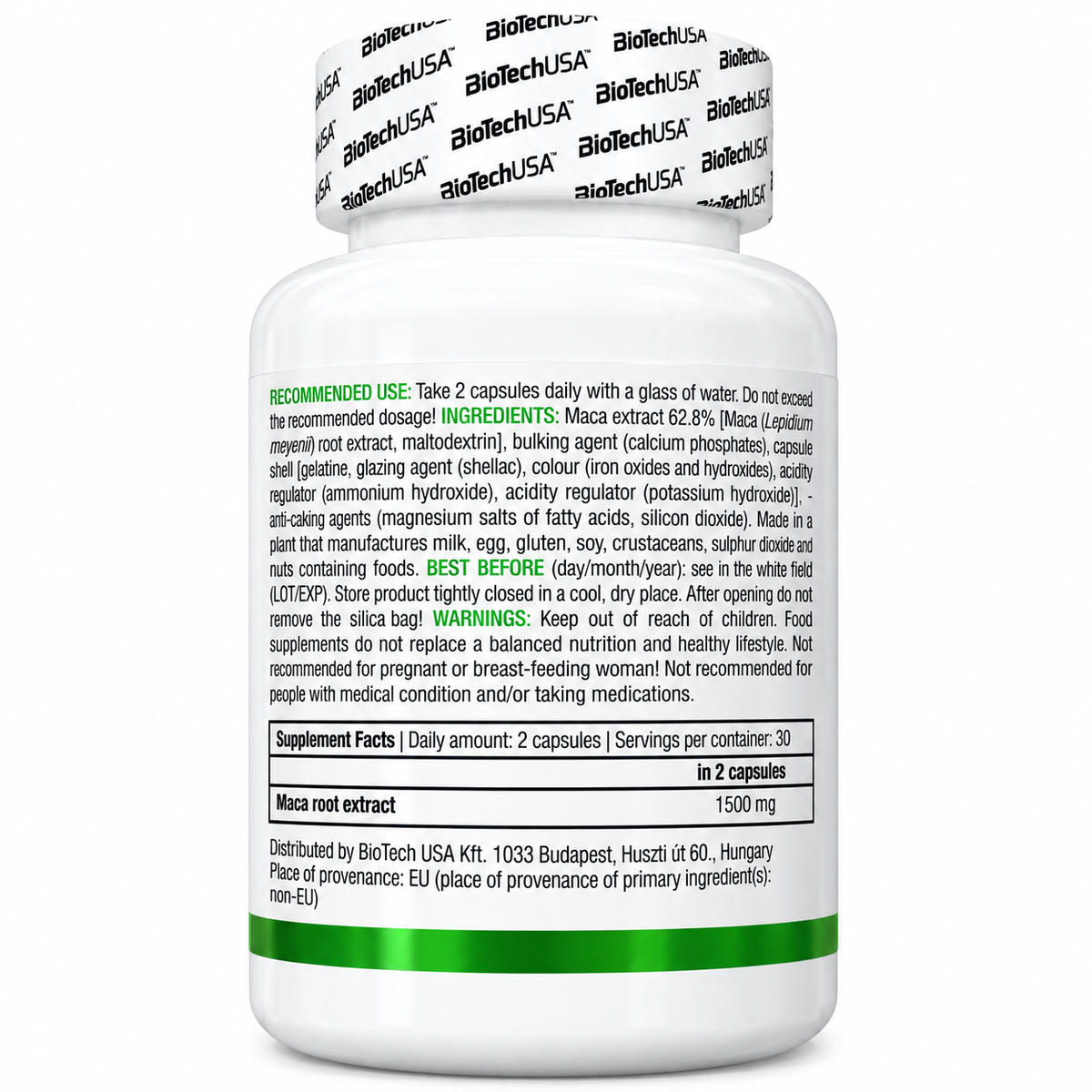 BIOTECHUSA MACA – ESTRATTO DI RADICE DI MACA – 60 CAPSULE