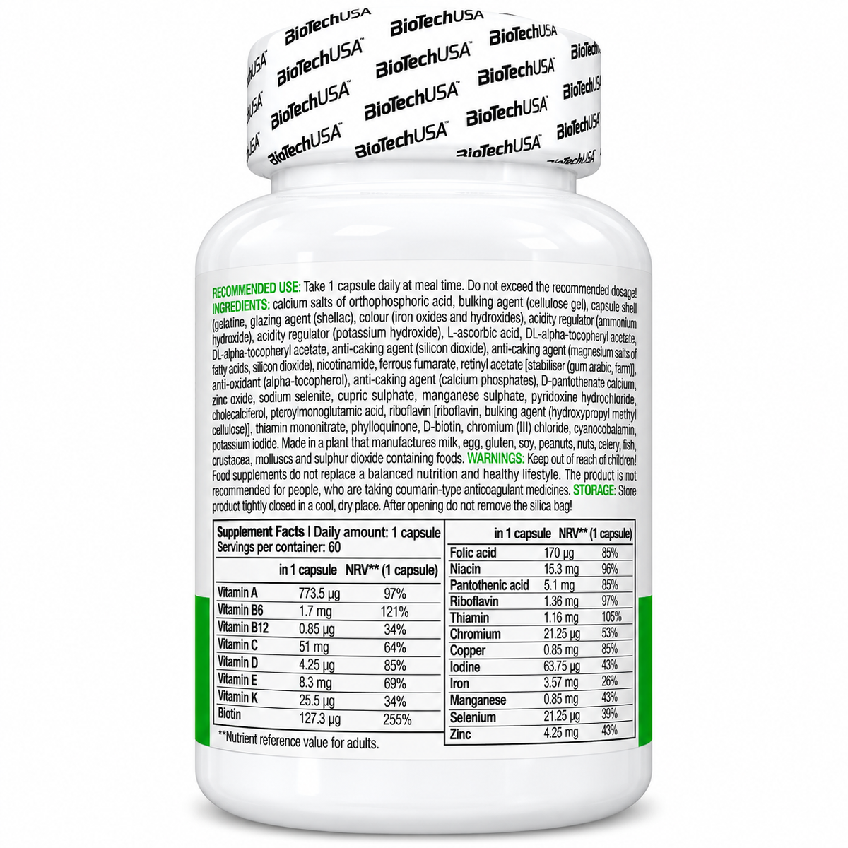 BIOTECHUSA VITAMIN COMPLEX – 60 CAPSULE