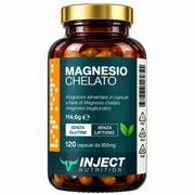 INJECT NUTRITION MAGNESIO CHELATO – MAGNESIO BISGLICINATO – 120 CAPSULE