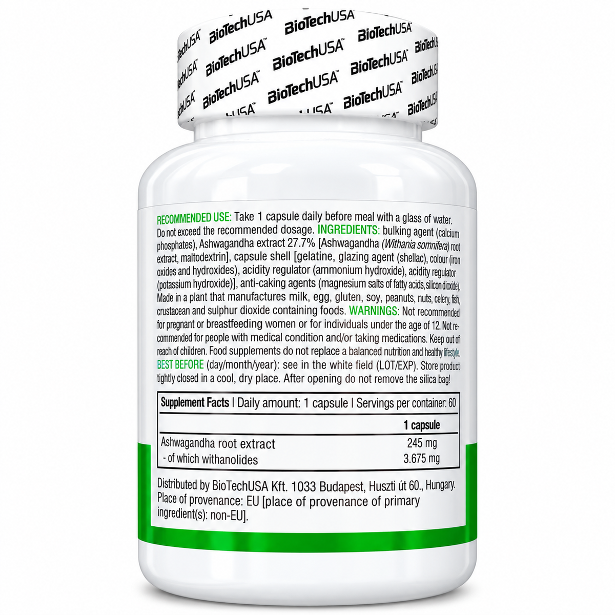 BIOTECHUSA ASHWAGANDHA – 60 CAPSULE