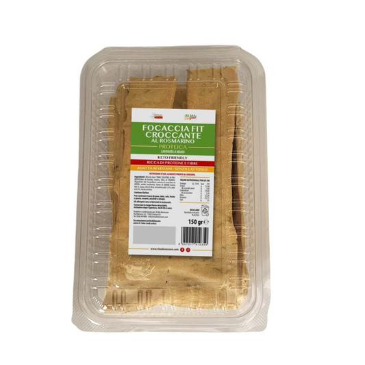 Focaccia fit croccante proteica al rosmarino